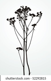 isolated silhouette plants included for easy color changes