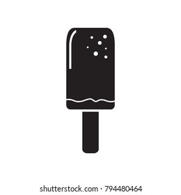 Isolated silhouette of a popsicle, Vector illustration