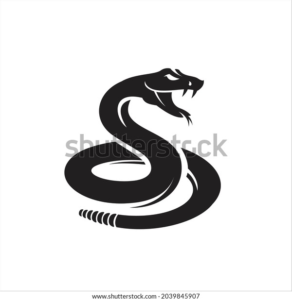 Isolated Silhouette Rattlesnake Logo Icon Vector Stock Vector (Royalty ...