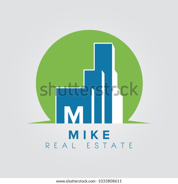 Isolated Silhouette Real Estate Agency Logo Stock Vector Royalty Free