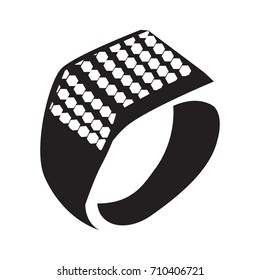 Isolated silhouette of a ring, Vector illustration
