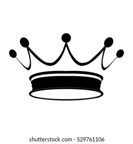 Isolated silhouette of a royal crown, Vector illustration