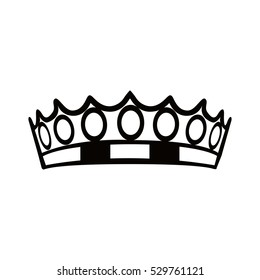 Isolated silhouette of a royal crown, Vector illustration