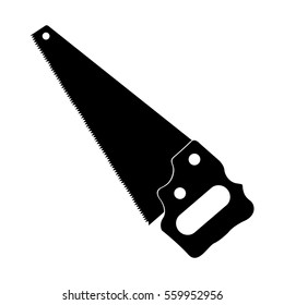Isolated silhouette of a saw, Vector illustration