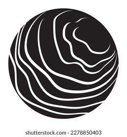 Isolierte Silhouette eines sci-fi-Fantasie-Planeten Symbol Vector