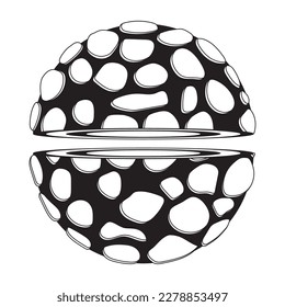 Isolated silhouette of a sci fi fantasy planet icon Vector