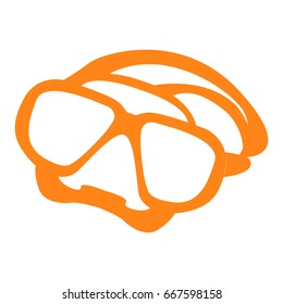 Isolated silhouette of a snorkel, Vector illustration