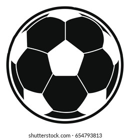 Isolated silhouette of a soccer ball, Vector illustration