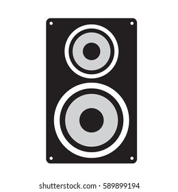 Isolated Silhouette Of A Speaker, Vector Illustration