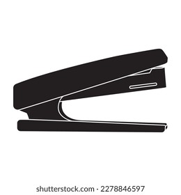 Isolated silhouette of stapler Office supply icon Vector