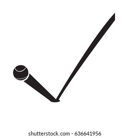 Isolated silhouette of a tennis ball, Vector illustration