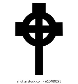 Isolated silhouette of a tombstone, Vector illustration