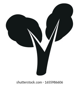 Isolated silhouette of a tree - Vector illustration