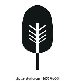 Silueta aislada de un árbol - Ilustración vectorial