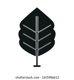 Silueta aislada de un árbol - Ilustración vectorial