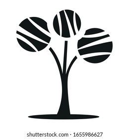 Silueta aislada de un árbol - Ilustración vectorial