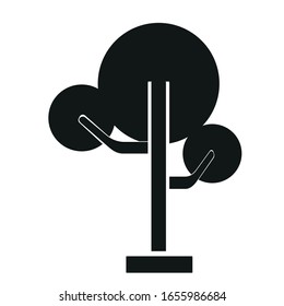 Isolated silhouette of a tree - Vector illustration