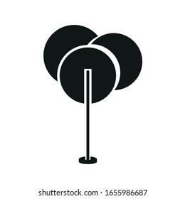 Isolated silhouette of a tree - Vector illustration