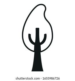 Silueta aislada de un árbol - Ilustración vectorial