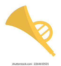 Isolated silhouette of a trumpet musical instrument icon Vector