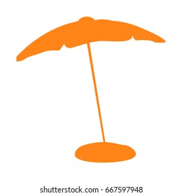 Isolated silhouette of an umbrella, Vector illustration