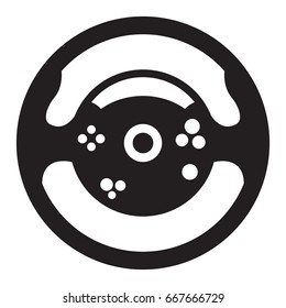 Isolated silhouette of a wheel toy, Vector illustration