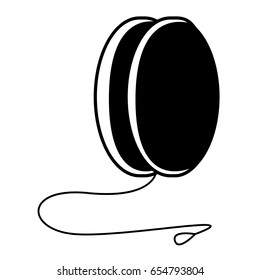 Isolated silhouette of a yo-yo toy, Vector illustration