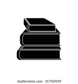 Isolated silhouetted icon of a school supply on a white background