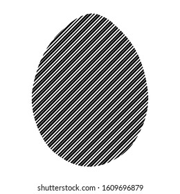 isolated silhouettes Easter eggs with different ornament, chicken egg. Design for card, postcard, wallpaper, posters. Flat vector illustration. Isolated icon. Collection for design