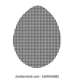 isolated silhouettes Easter eggs with different ornament, chicken egg. Design for card, postcard, wallpaper, posters. Flat vector illustration. Isolated icon. Collection for design