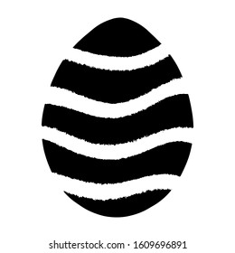 isolated silhouettes Easter eggs with different ornament, chicken egg. Design for card, postcard, wallpaper, posters. Flat vector illustration. Isolated icon. Collection for design