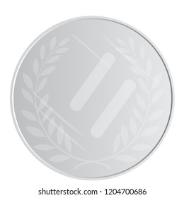 Isolated silver coin image. Vector illustration design