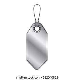 Isolated silver label design