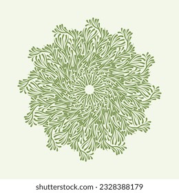 Isolated simple floral mandala. Vector ornamental illustration.