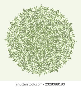 Isolated simple floral mandala. Vector ornamental illustration.
