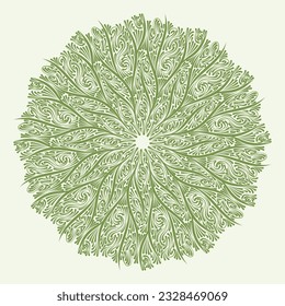 Einzeln einfache Blumenmandala. Vektorgrafik für Ziergegenstände.