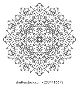 Einzeln einfache Blumenmandala Vektorgrafik.