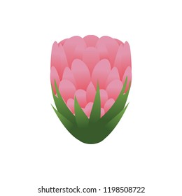 Isolated Simple Flower Buds Symbol Design