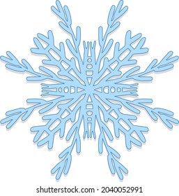 Einzeln handgezeichnete Schneeflocken-Elemente zum Erstellen von Textildesigns, Postkarten, Kalender, Fotorahmen. Vektorgrafik.