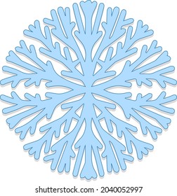 Isolated simple hand drawn snowflakes elements for creating textile designs, postcards, calendars, photo frames. Vector illustration.