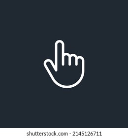 Isolated, simple line icon file on black background. Outline icon for ui design.