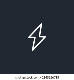 Isolated, simple line icon file on black background. Outline icon for ui design.