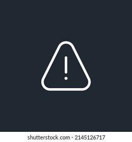 Isolated, simple line icon file on black background. Outline icon for ui design.