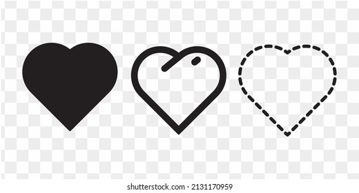 Isolated simple love icon on transparent background.
