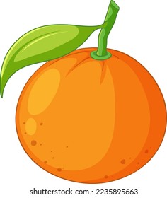 Isolación de dibujos animados de fruta naranja simple