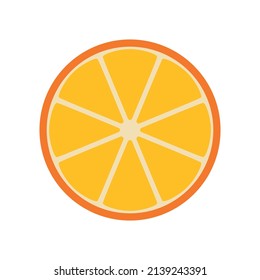 Isolated Simple Orange Slice Fruit Flat Stock Vector (Royalty Free ...