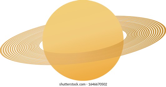 Isolated simple planet illustration material.