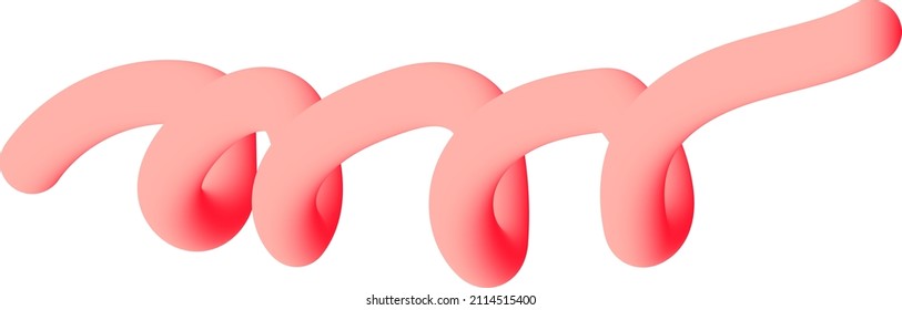  forma simple aislada espiral 3D con gradiente