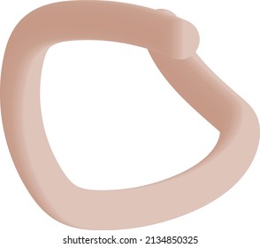  isolated simple shape 3D spiral with gradient
