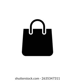 Isolated simple shopping bag icon. Minimalist style with transparent background, designed for versatile business and retail use cases.